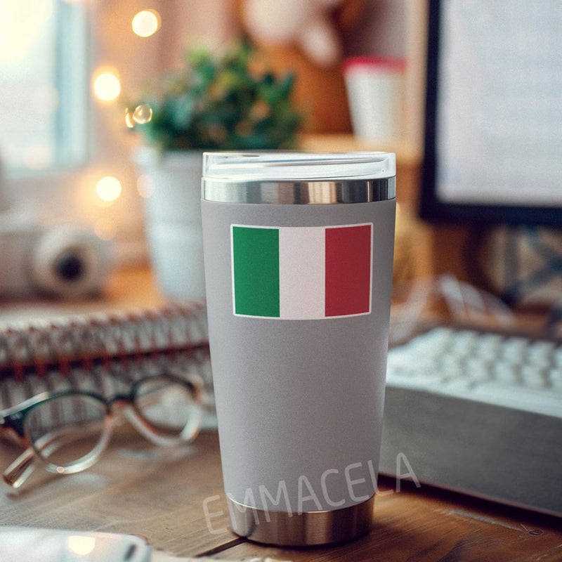 EMMACELA (3PCS) Italy Flag stickers, Countries Flag Stickers - Waterproof Vinyl Decals For Laptops, Tumblers, Water Bottles, Books, Scrapbooks, Size 3 x 2.1 Inch - Image 5